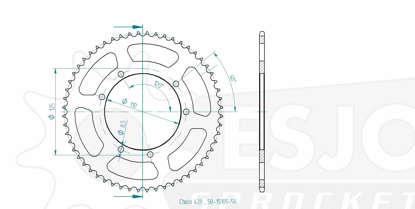 Esjot - Corona - 428 - 56 denti