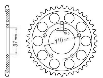 Suzuki Steel Crown - 525 - 48 Denti - simile JTR807 - Made in Germania