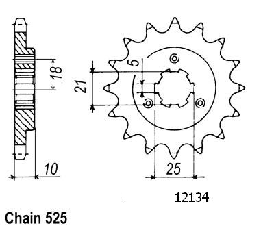 Suzuki Gable - 525 - 15 denti - simile JTF1448 - Made in Germania