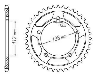 Honda Steel Crown - 525 - 42 Denti - simile JTR1304 - Made in Germania