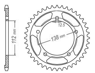 Honda Steel Crown - 525 - 43 Denti - simile JTR1304 - Made in Germania