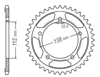 Honda Steel Crown - 525 - 47 Denti - simile JTR1304 - Made in Germania