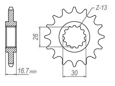 Honda Gable - 525 - 15 denti - simile JTF1370 - Made in Germania