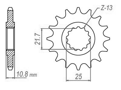Yamaha Gable - 525 - 17 denti - simile JTF1586 - Made in Germania