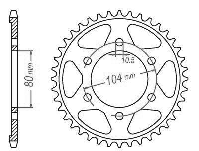 Kawasaki Steel Crown - 525 - 42 Denti - simile JTR1489 - Made in Germania