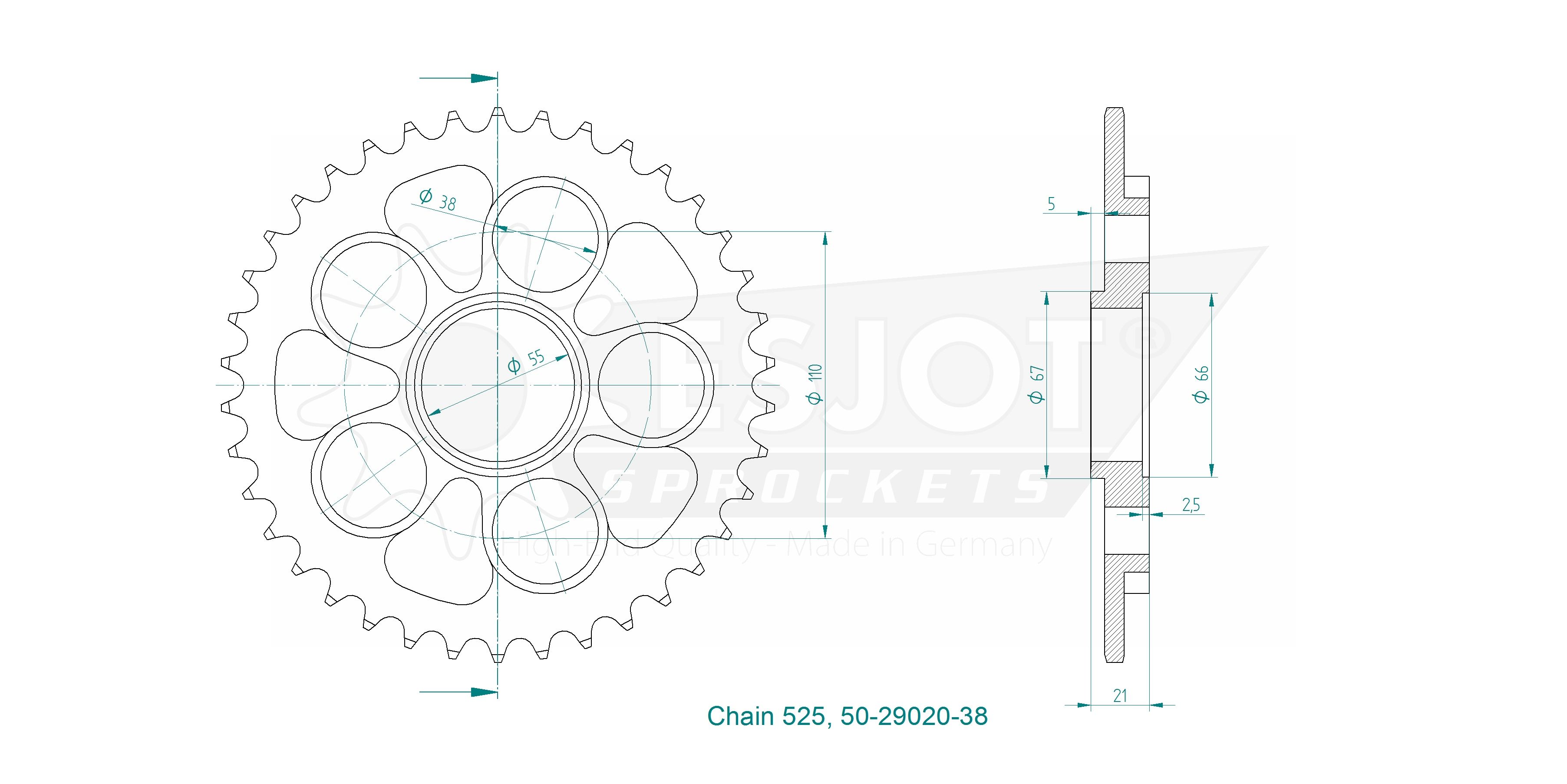 Corona - 525 - 38 denti - Made in Germania