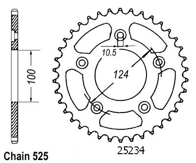 Ducati Steel Crown - 525 - 36 Denti - simile JTR744 - Made in Germania