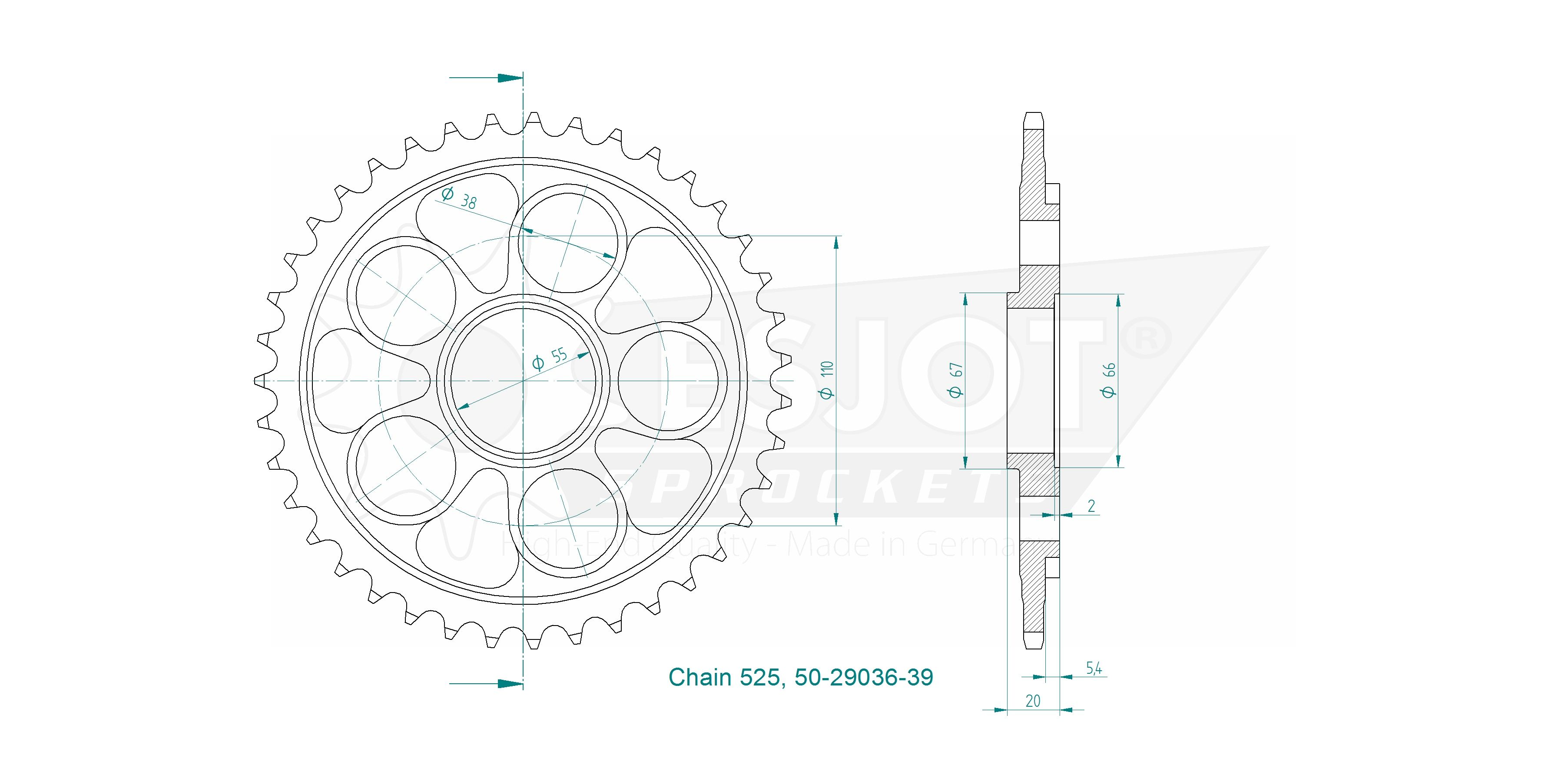 Corona - 525 - 39 denti - Made in Germania