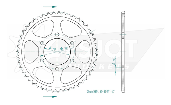 BMW in 8,5 mm - 525 - 47 denti - JTR6 simile - Made in Germania