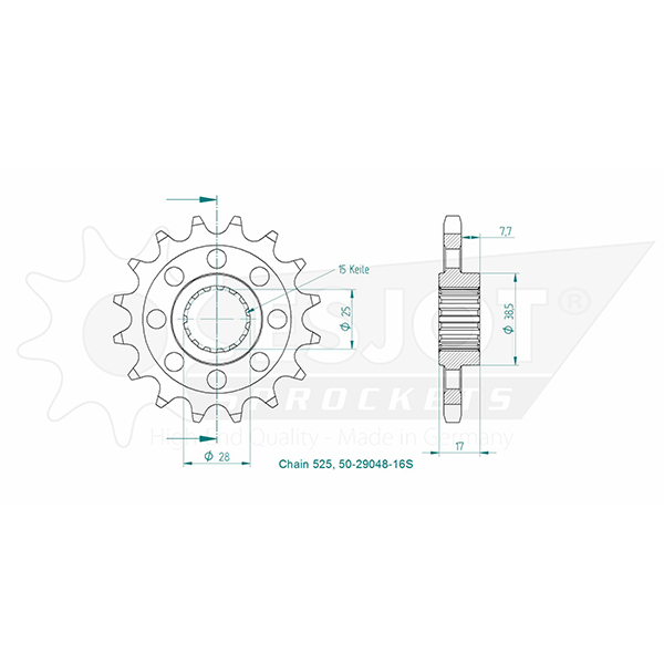 Esjot - Pignone - 525 - 16 Dets - Made in Germania