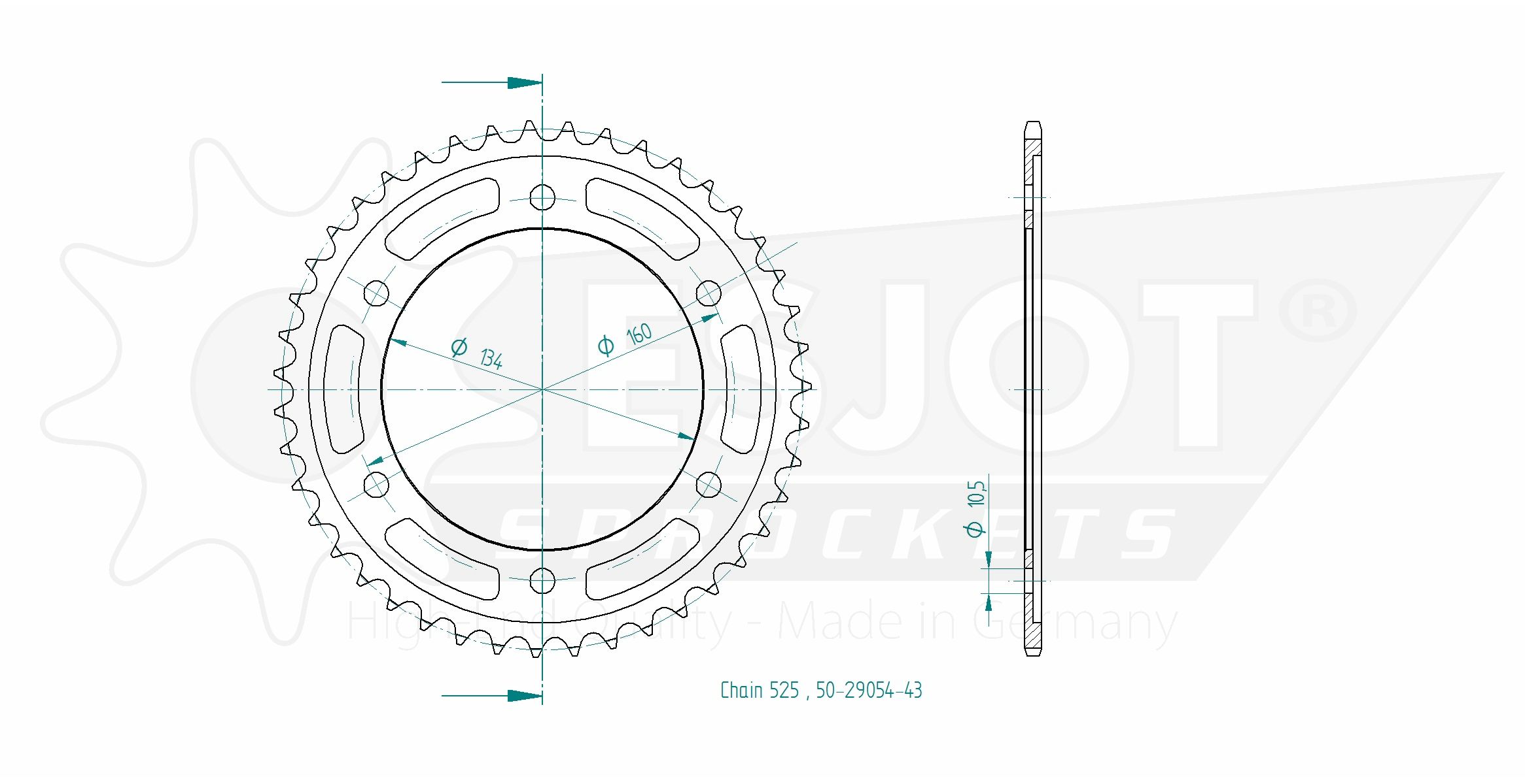 Crown Esjot - Honda - 525 - 43 denti