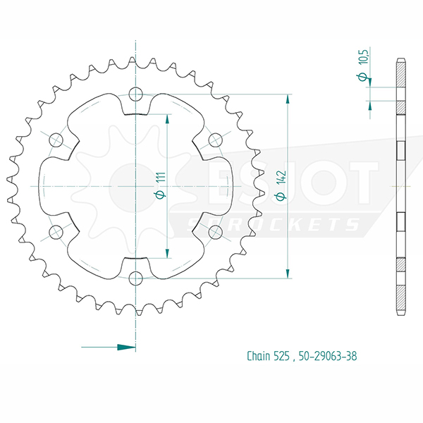 Esjot - Crown - 525 - 38 denti