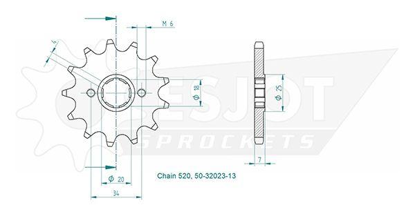 Pignone - 530 - 12 denti - Made in Germania