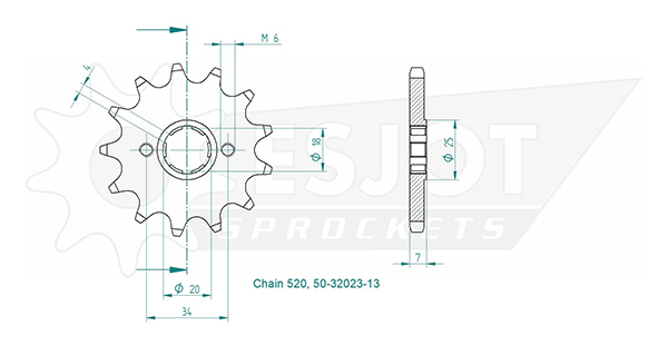 Honda Gable - 530 - 13 denti - simile JTF329 - Made in Germania