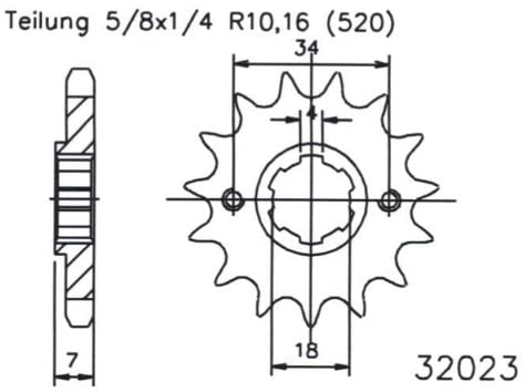 Pignone - 530 - 14 denti - Made in Germania