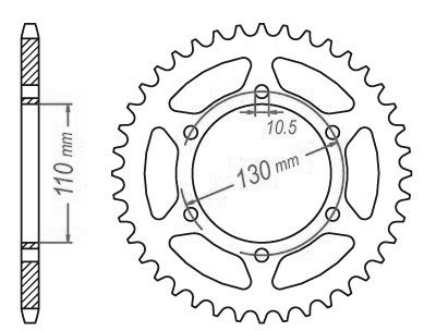 Honda -Kawasaki -Suzuki Steel Crown - 520 - 42 denti - simile JTR486 - Made in Germania