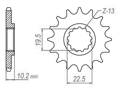Pignone tt leggero kawasaki -suzuki - 520 - 15 denti - simile JTF432 - Made in Germania