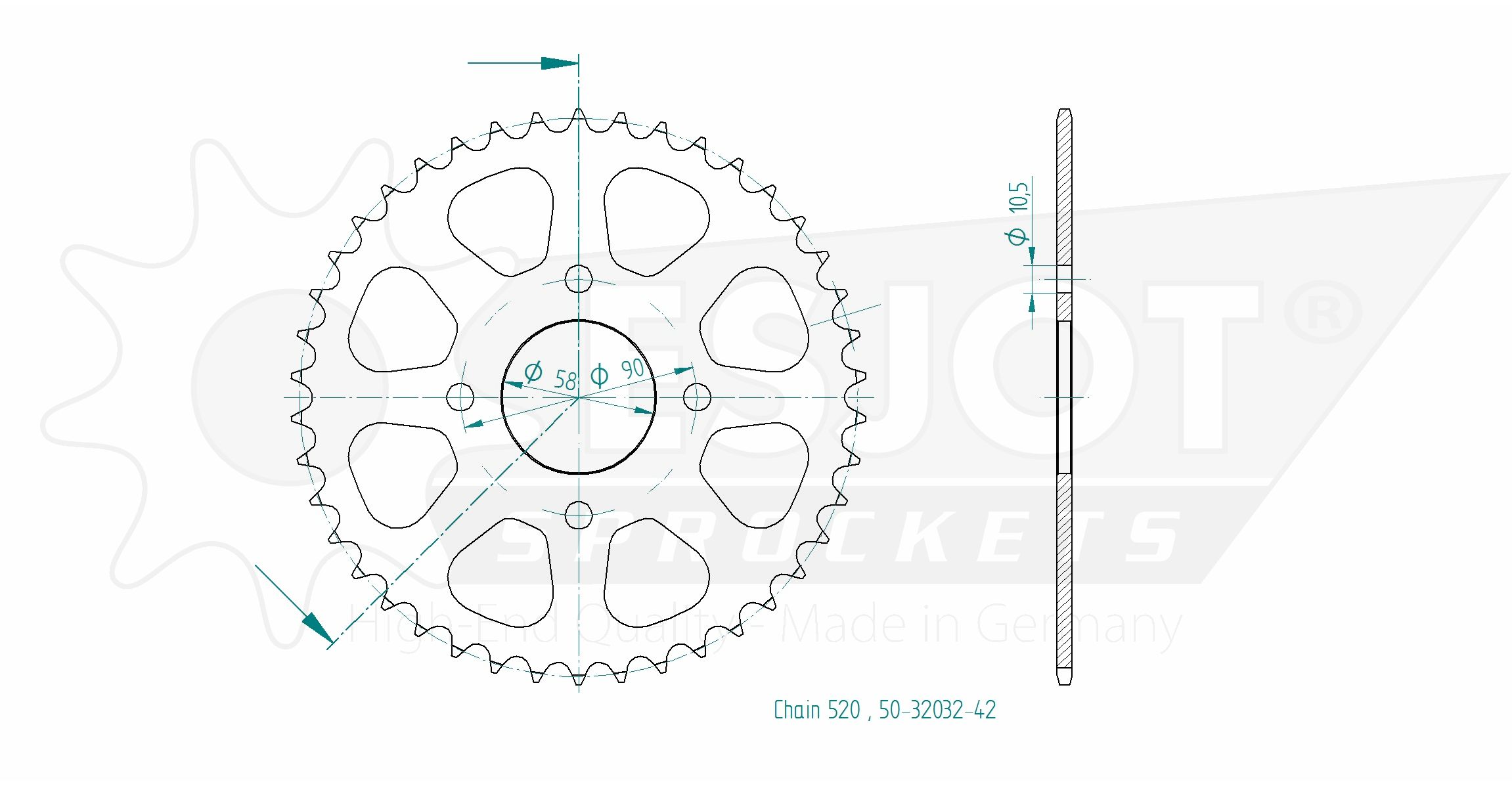 Corona - 520 - 42 denti - Made in Germania