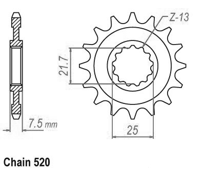 Yamaha a timpano leggero - 520 - 15 denti - simile JTF1536 - Made in Germania