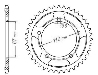 Suzuki Steel Crown - 520 - 39 Denti - simile JTR823 - Made in Germania