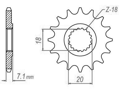 PIGNONE TT SUZUKI LIGHTRA - 520 - 13 Dent - JTF427 simile - Made in Germania