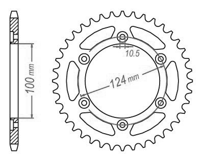 Ducati Steel Crown - 520 - 41 Denti - simile JTR735 - Made in Germania