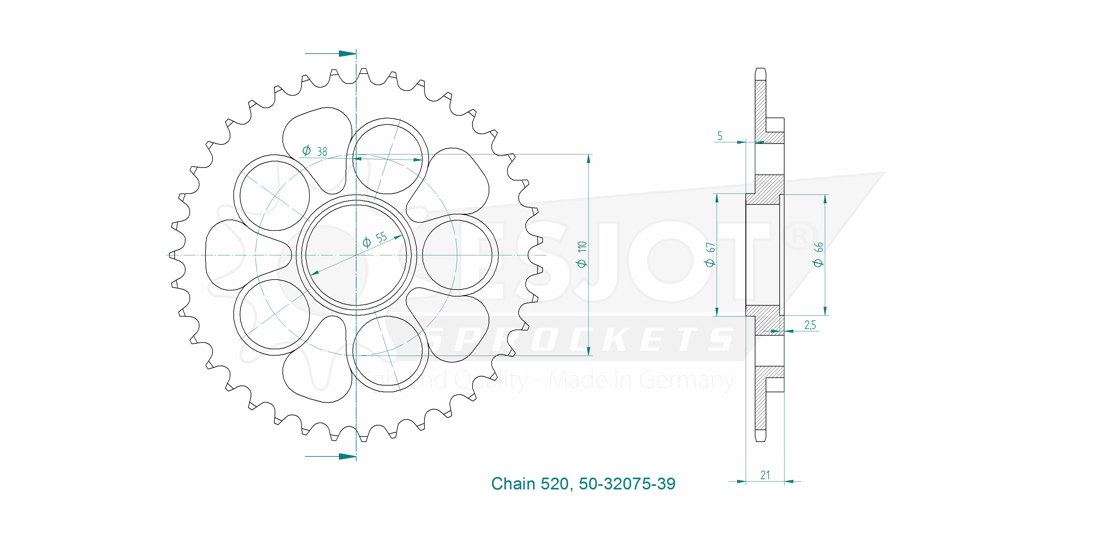 Corona - 520 - 39 denti - Made in Germania