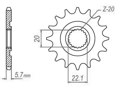 Pignone Ultralight 13 Denti - Passo 520 - Simile JTF1590