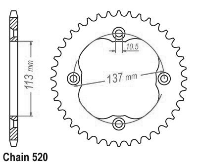 Corona - 520 - 37 denti - Made in Germania