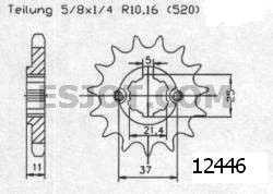 Eton -Sym -Triton Gable - 520 - 15 denti - Made in Germania