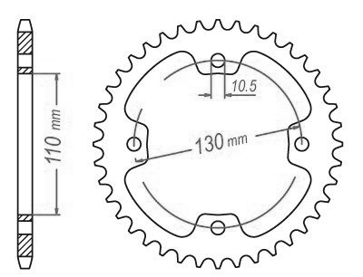 Kawasaki Steel Crown - 520 - 38 Denti - simile JTR1415 - Made in Germania