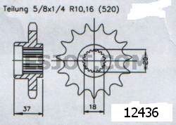 Pignone Aeon - 520 - 17 denti - Made in Germania
