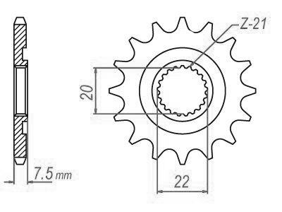 Pignone TT Honda leggero - 520 - 14 denti - simile JTF1323 - Made in Germania