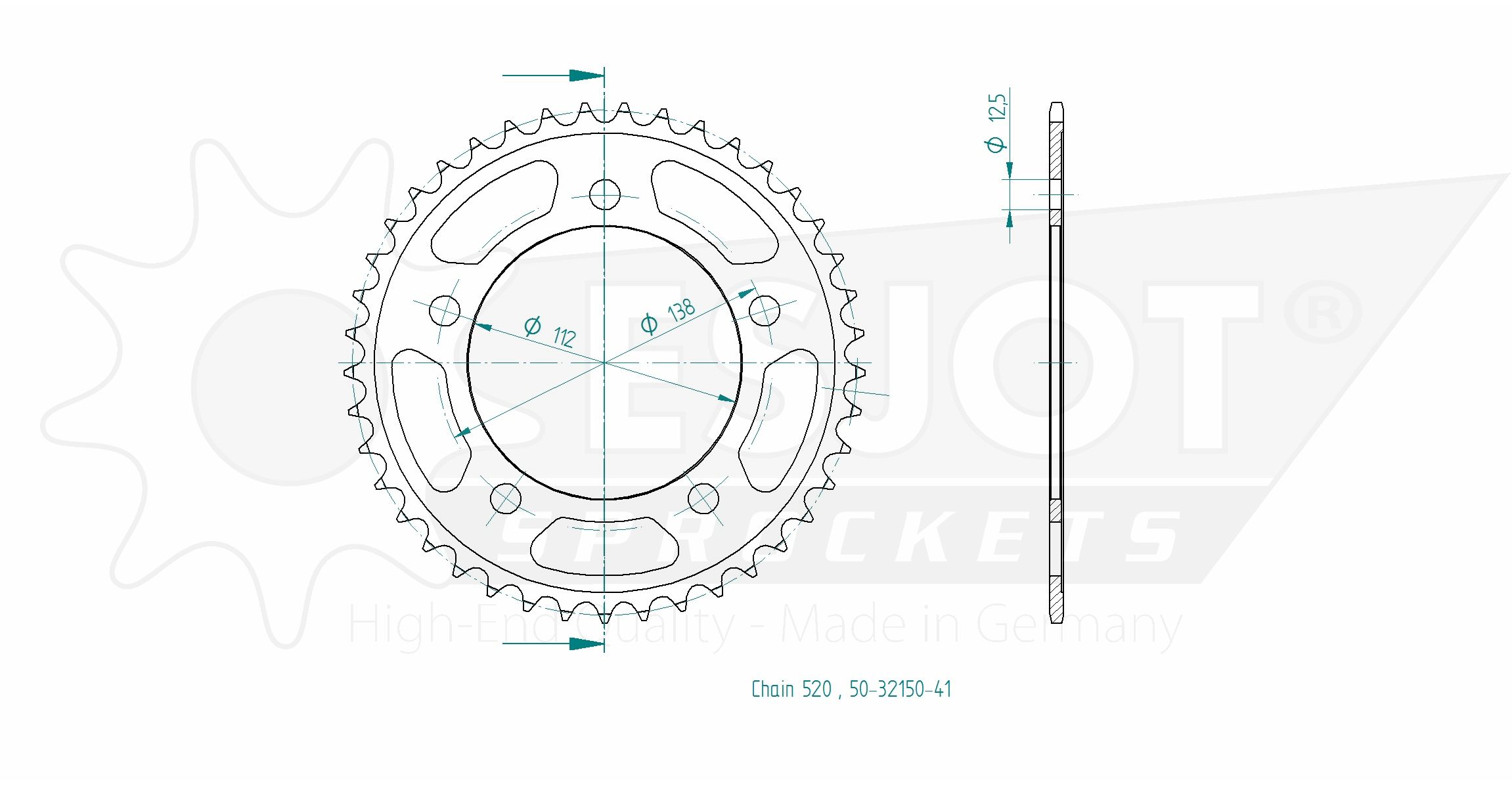 Crown - 520 - 41 denti - Made in Germania