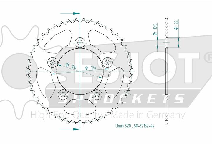 Corona - 520 - 44 denti - Made in Germania