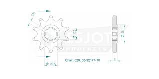 TT Sherco Gable - 520 - 10 denti - Made in Germania