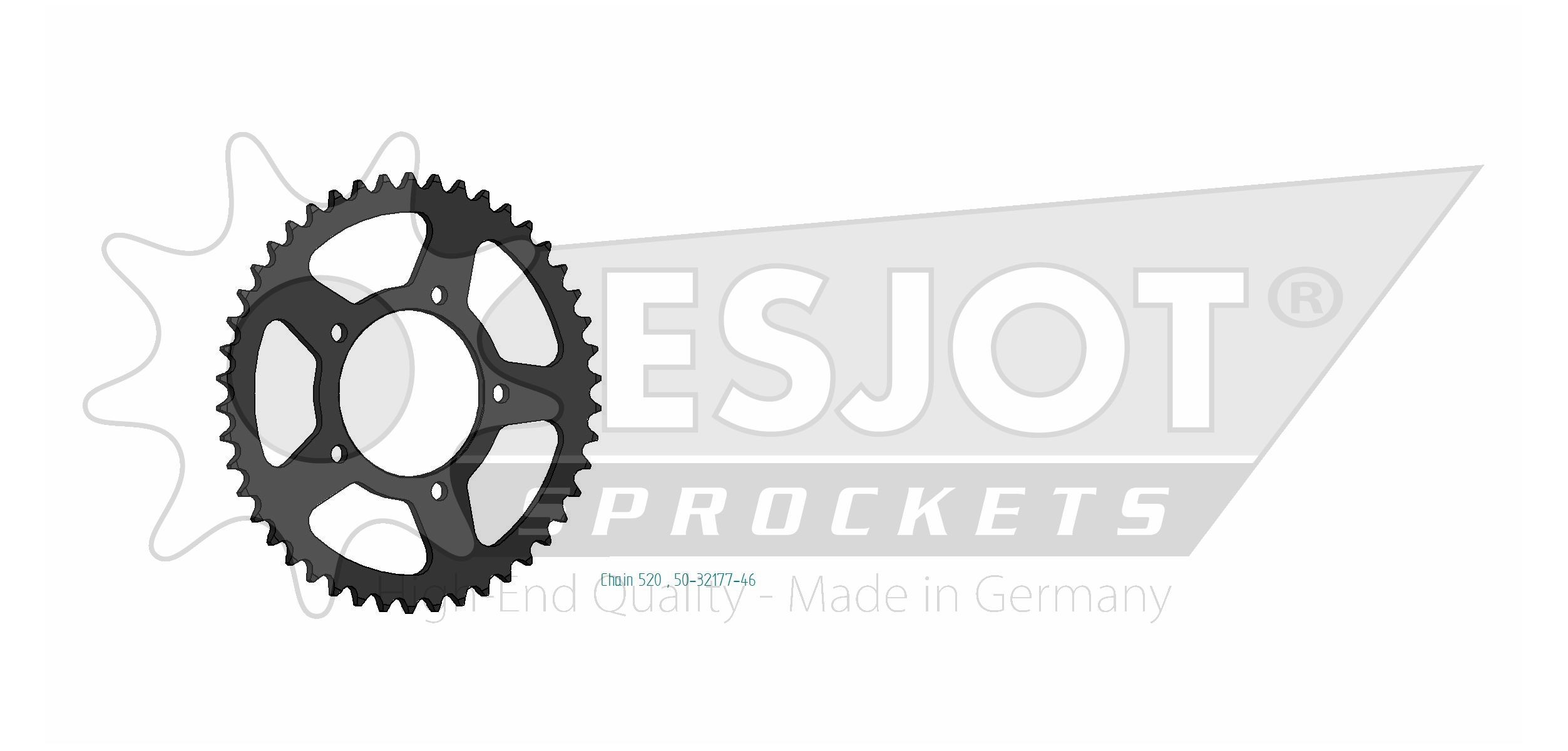 Corona in Acciaio 46 Denti - Passo 520 - Simile JTR911