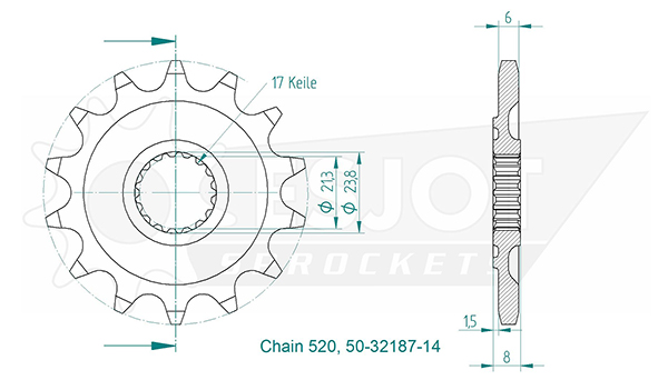 TT Honda PIGION - CRF 250 R - 520/14 Denti