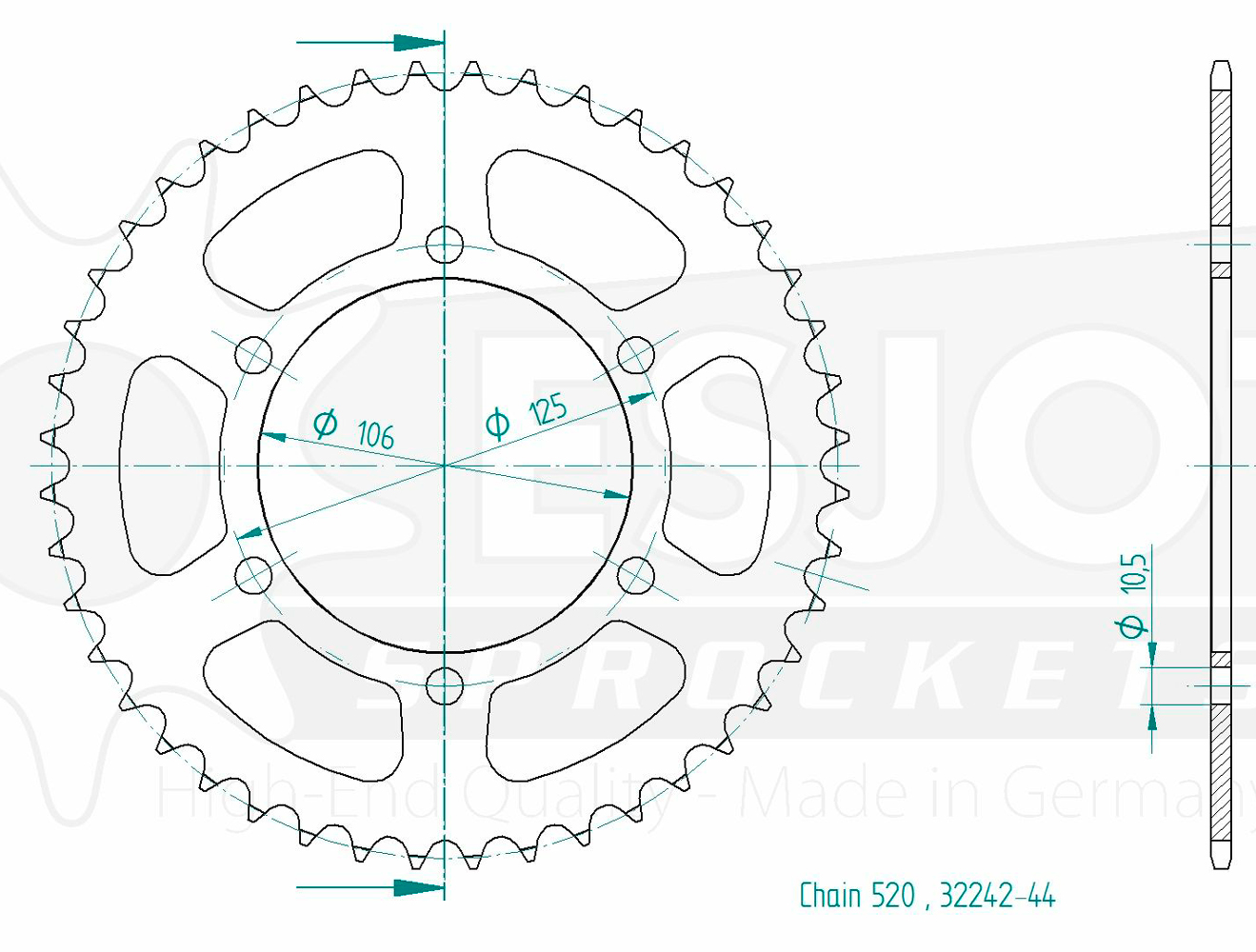 Corona - 520 - 44 denti - Made in Germania