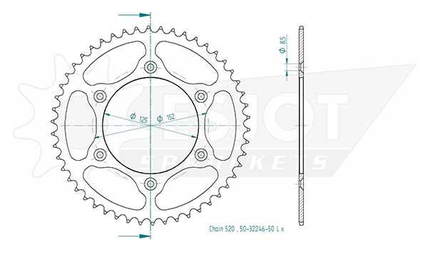 Acciaio Crown TT UltraLight - 520 - 50 Dent - Made in Germania