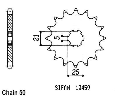 Yamaha Gable - 530 - 16 denti - simile JTF567 - Made in Germania