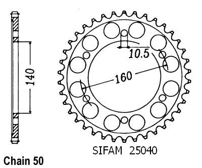 Kawasaki Steel Crown - 530 - 48 Denti - simile JTR502 - Made in Germania