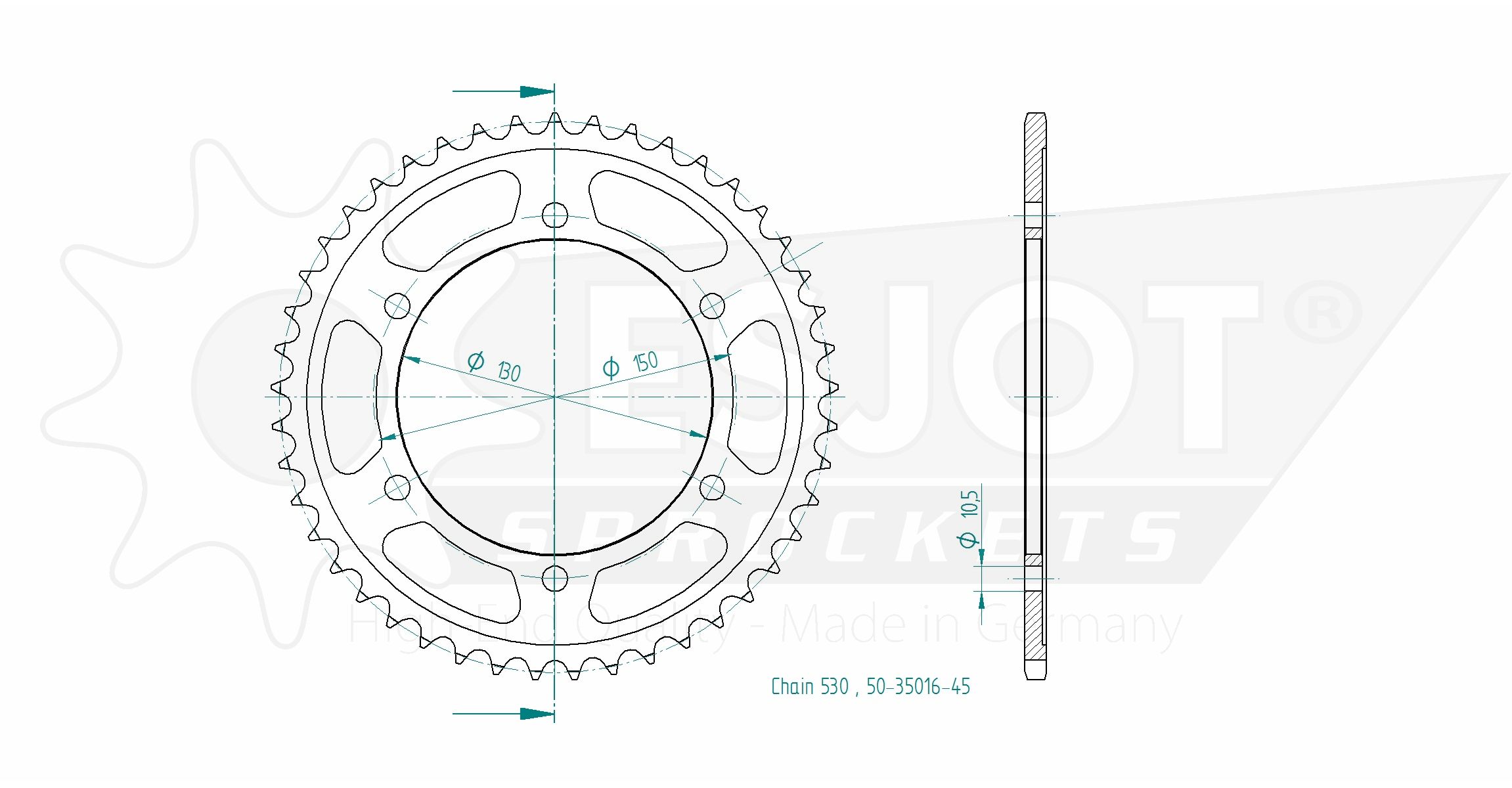 Corona - 530 - 45 denti - Made in Germania