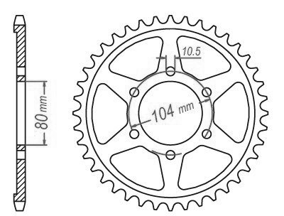 Kawasaki Steel Crown - 530 - 40 denti - simile JTR488 - Made in Germania