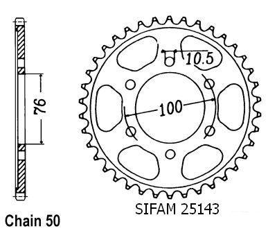 Suzuki Steel Crown - 530 - 45 denti - Made in Germania