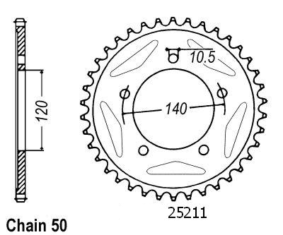Suzuki -Triumph Steel Crown - 530 - 43 Denti - simile JTR1797 - Made in Germania