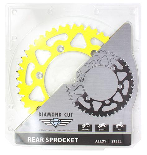 Crown di alluminio tt Suzuki Yellow - 520 - 53 Denti - simile JTA808 - Made in Germania