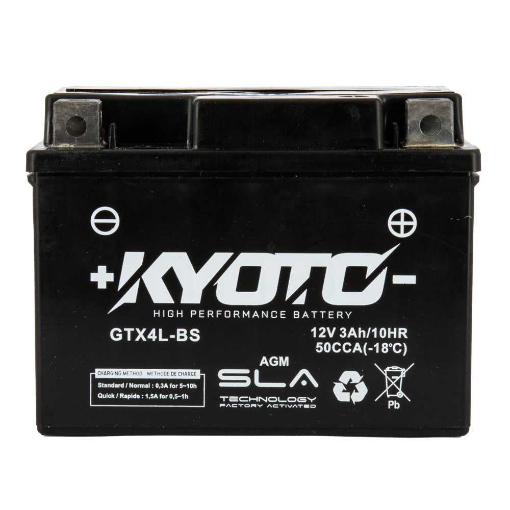Batteria KTX4L-FA - AGM - Senza manutenzione - Pronta all'uso (YTX4L)