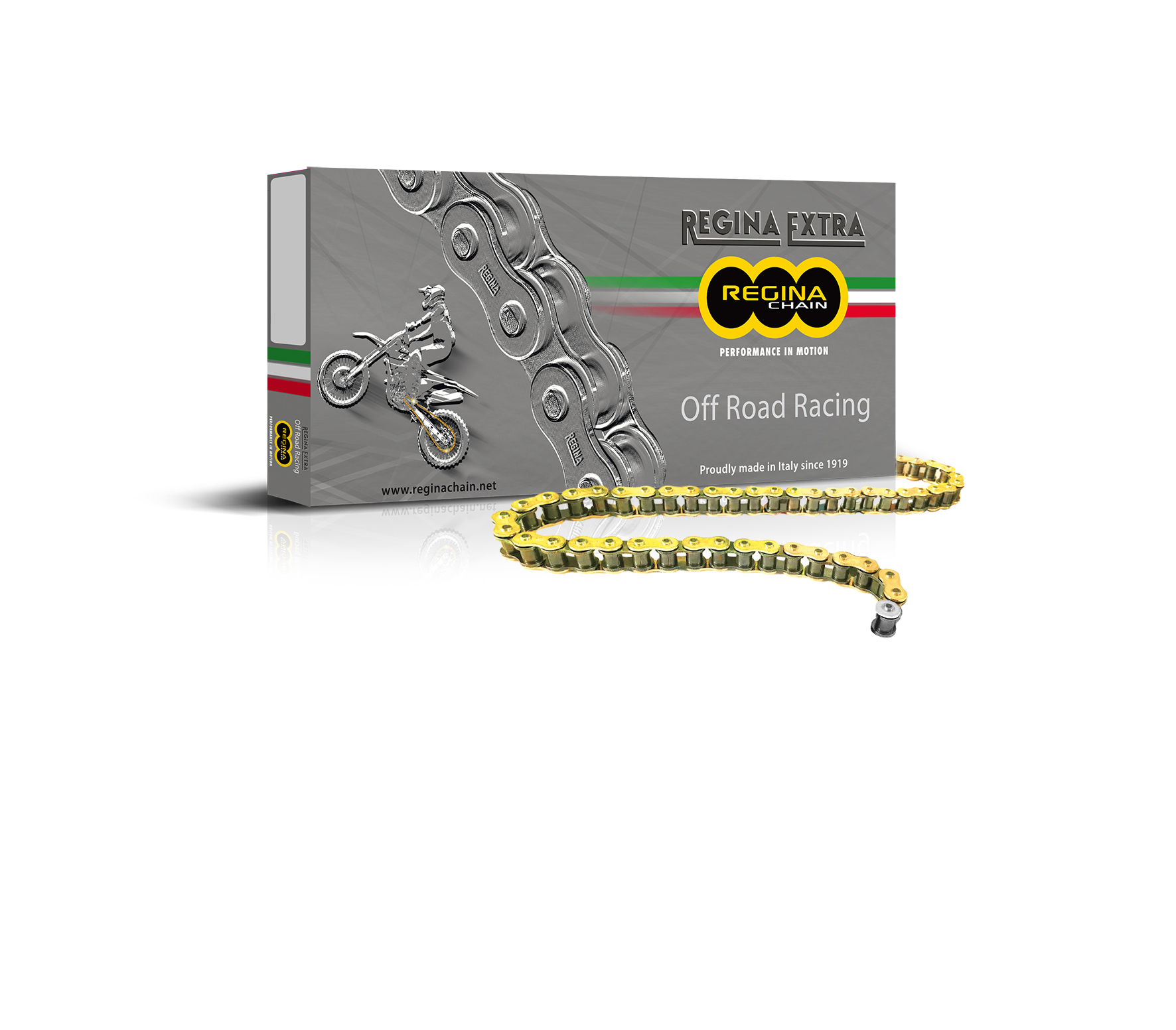 Catena REGINA - 135 EBXL TRIAL 110 Maglie - Nero senza guarnizione o-ring