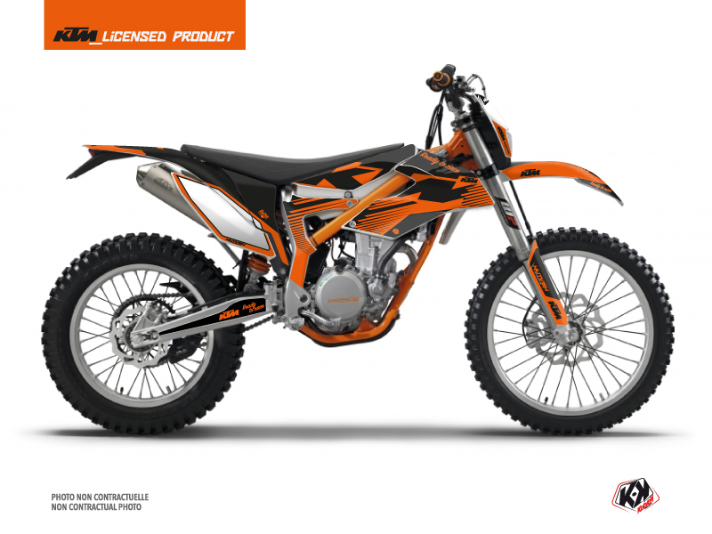 Kit Moto Cross retro' KTM 350 Freeride arancione